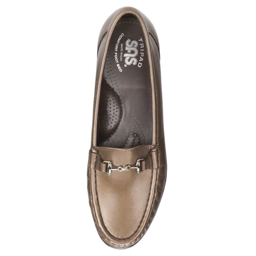sas women's metro leather loafer bronze