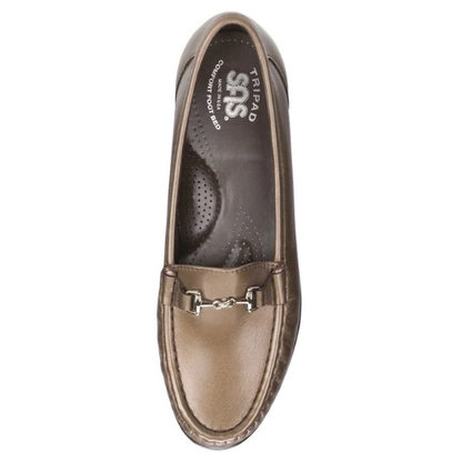 sas women's metro leather loafer bronze