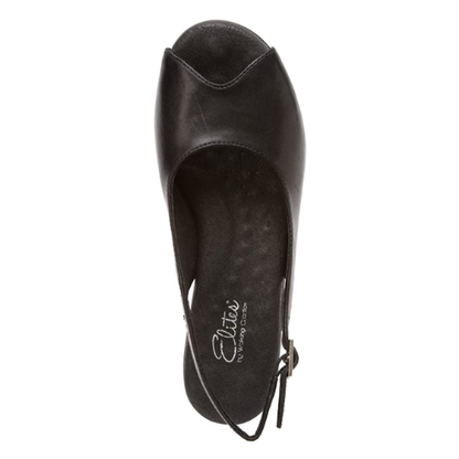 Walking Cradles Women's Holiday Leather Wedge Sandals - Black