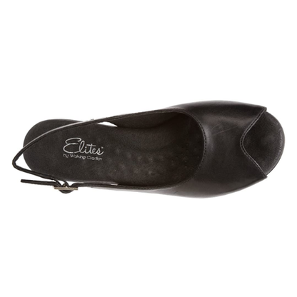 Walking Cradles Women's Holiday Leather Wedge Sandals - Black