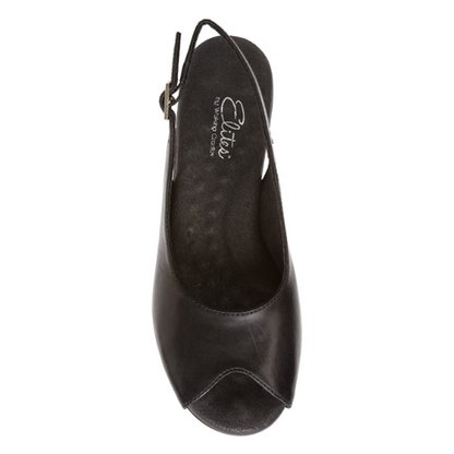 Walking Cradles Women's Holiday Leather Wedge Sandals - Black