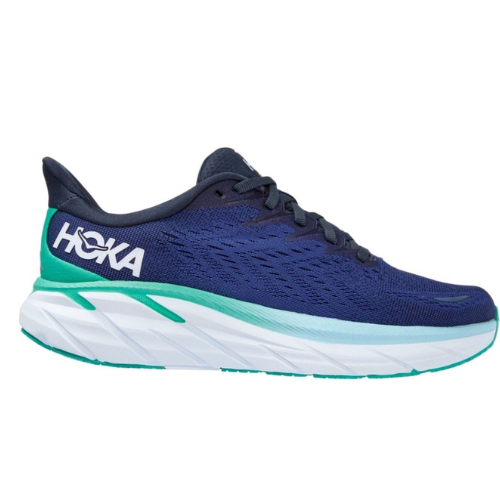 HOKA Women's Clifton 8 Running Shoes - Outer Space / Bellweather Blue