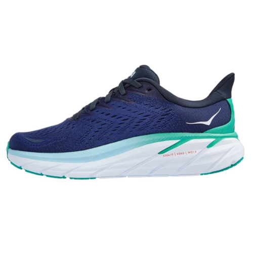 HOKA Women's Clifton 8 Running Shoes - Outer Space / Bellweather Blue