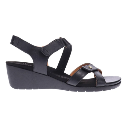 Revere Women's Casablanca Black French Wedge Sandals