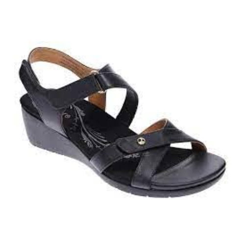 Revere Women's Casablanca Black French Wedge Sandals