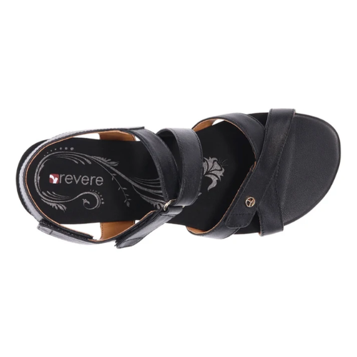 Revere Women's Casablanca Black French Wedge Sandals