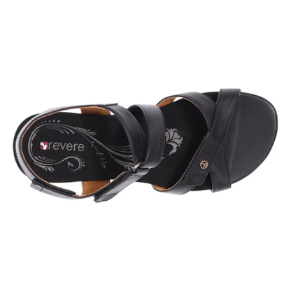 Revere Women's Casablanca Black French Wedge Sandals