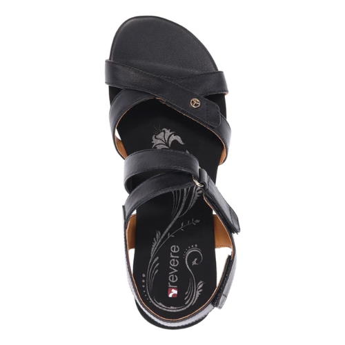 Revere Women's Casablanca Black French Wedge Sandals
