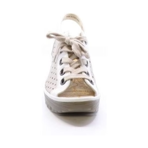 Fly London Women's Yorl Silver Off White