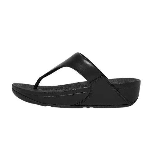 FitFlop Women's Lulu Leather Toe-Post Black