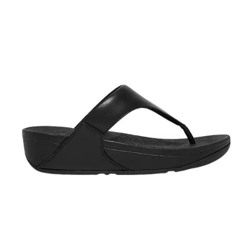 FitFlop Women's Lulu Leather Toe-Post Black