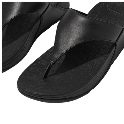 FitFlop Women's Lulu Leather Toe-Post Black