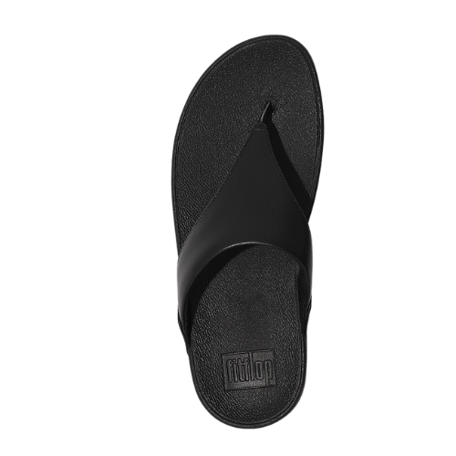 FitFlop Women's Lulu Leather Toe-Post Black