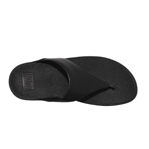 FitFlop Women's Lulu Leather Toe-Post Black