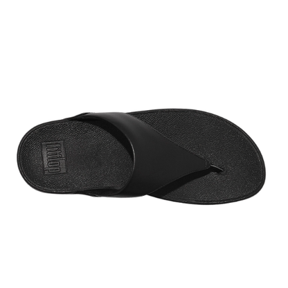 FitFlop Women's Lulu Leather Toe-Post Black