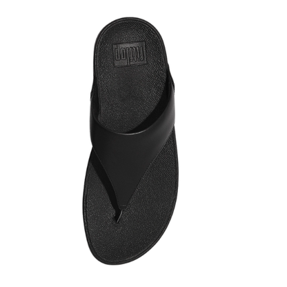 FitFlop Women's Lulu Leather Toe-Post Black