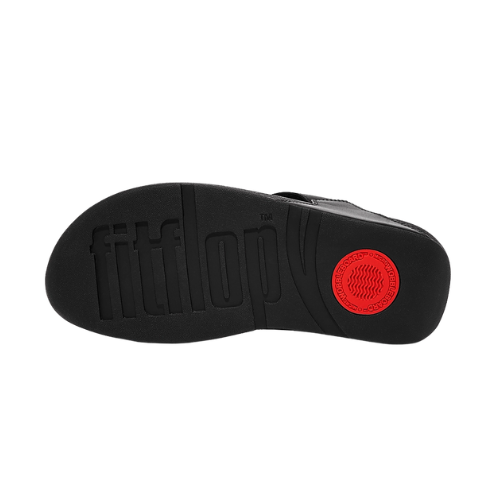 FitFlop Women's Lulu Leather Toe-Post Black