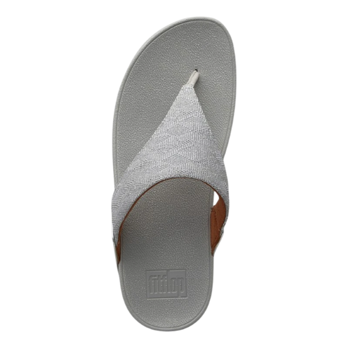 FitFlop Women's Lulu Glitz Toe-Post Sandal - Silver