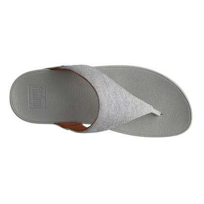 FitFlop Women's Lulu Glitz Toe-Post Sandal - Silver