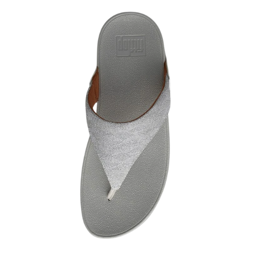 FitFlop Women's Lulu Glitz Toe-Post Sandal - Silver