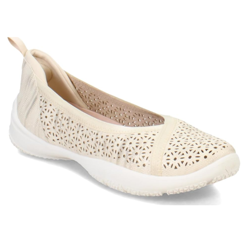 JBU by JAMBU Women's Emma Shimmer Flat Shoe - Cream