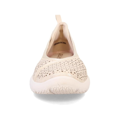 JBU by JAMBU Women's Emma Shimmer Flat Shoe - Cream