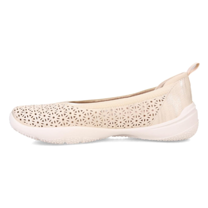 JBU by JAMBU Women's Emma Shimmer Flat Shoe - Cream