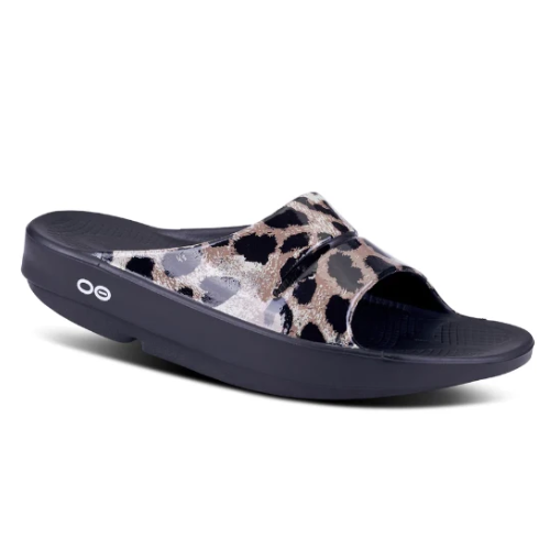 OOFOS Women's Ooahh Cheetah Limited Luxe