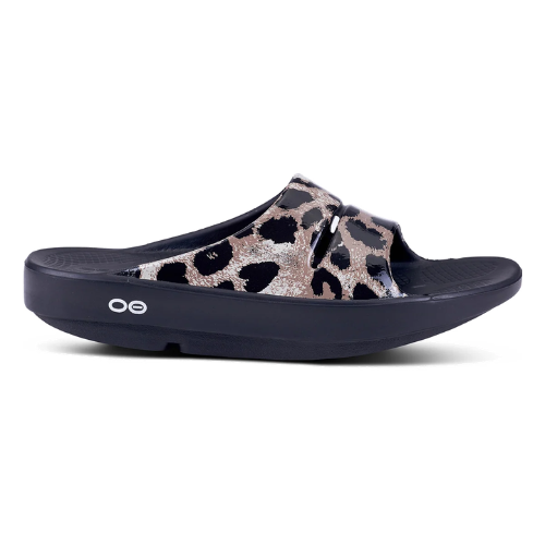 OOFOS Women's Ooahh Cheetah Limited Luxe