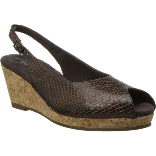 Women's Walking Cradles Amore Snake Brown Sling Sandals