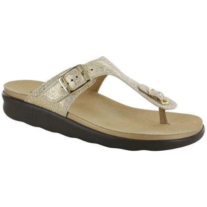 Sanibel Thong Shiny Gold Sandal