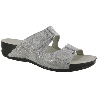 SAS women's seaside leather slide sandal – White