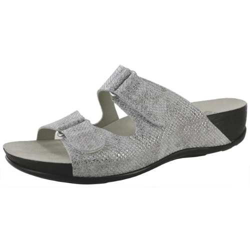 SAS women's seaside leather slide sandal – White