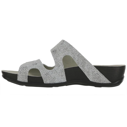 SAS women's seaside leather slide sandal – White