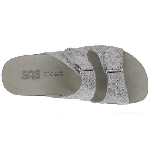 SAS women's seaside leather slide sandal – White
