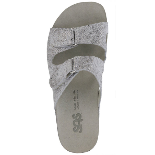 SAS women's seaside leather slide sandal – White