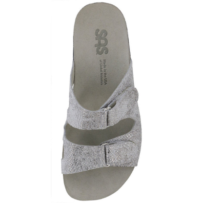 SAS women's seaside leather slide sandal – White