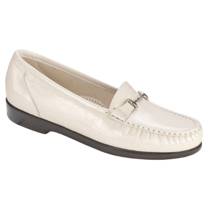 Metro Bone Patent Slip-On Loafers