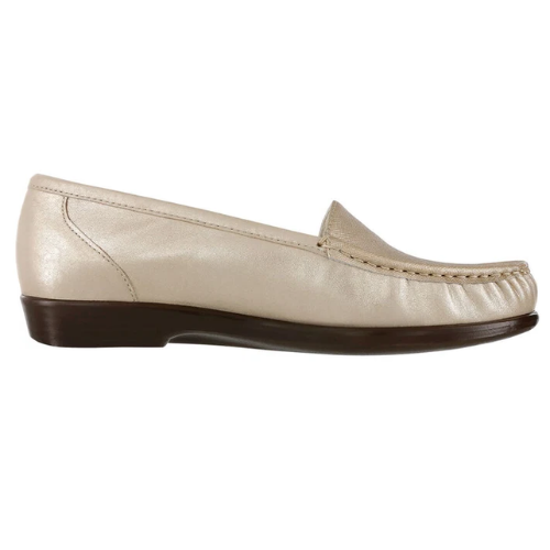 Simplify Slip On Gold Loafers