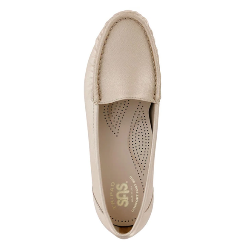 Simplify Slip On Gold Loafers