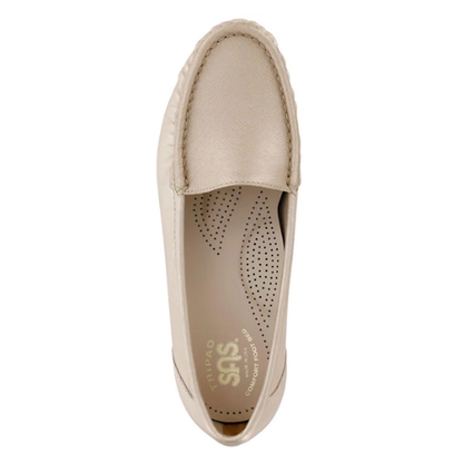 Simplify Slip On Gold Loafers