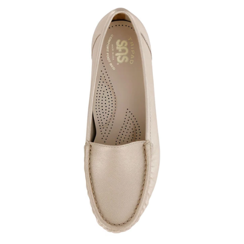 Simplify Slip On Gold Loafers