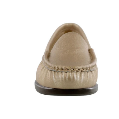 Simplify Slip On Gold Loafers