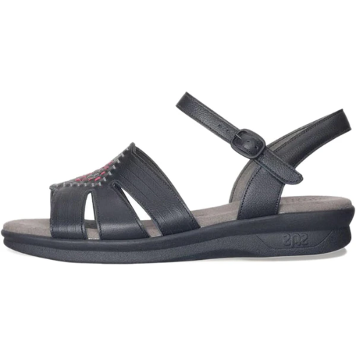 Huarache Quarter Strap Black Sandals