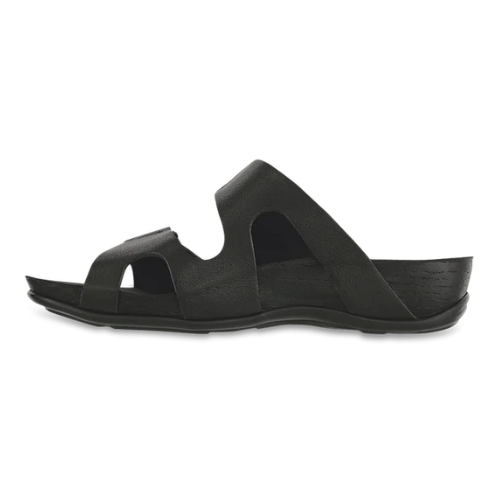 SAS women's seaside gravity leather slide sandal - Black