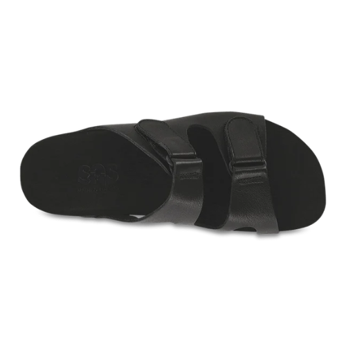 SAS women's seaside gravity leather slide sandal - Black