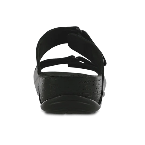 SAS women's seaside gravity leather slide sandal - Black