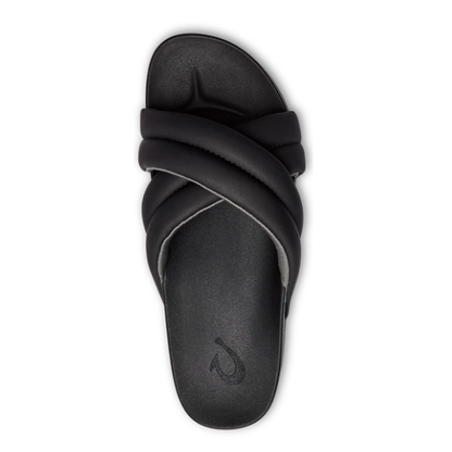 OluKai Women's Hila Slide Slipper - Black