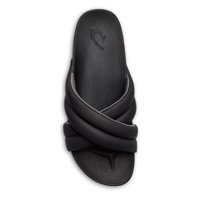 OluKai Women's Hila Slide Slipper - Black