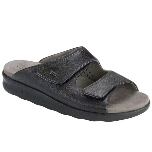 Cozy Black Slide Sandals